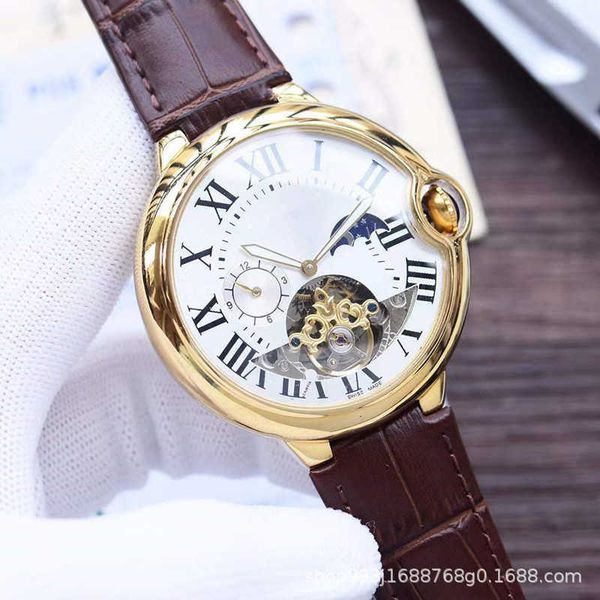 watch wrist live broadcast new leisure fashion fully automatic mechanical hollow out tourbillon men's cattle belt watch, Slivery;brown
watch wrist live broadcast new leisure fashion fully automatic mechanical hollow out tourbillon men's cattle belt watch, Slivery;brown