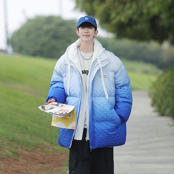 men's down parkas gradient color streetwear bubble jacket streetwear hooded fashion windproof parkas winter warm thicken hooded puffer, Black
men's down parkas gradient color streetwear bubble jacket streetwear hooded fashion windproof parkas winter warm thicken hooded puffer, Black