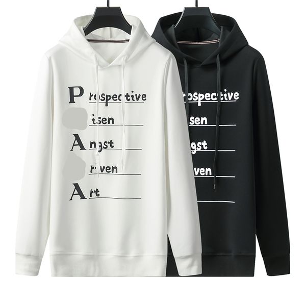 mens hoodies hip hop men streetwear letter hoodie man womens designers hooded skateboards hoody high street pullover sweatshirt clothes size, Black