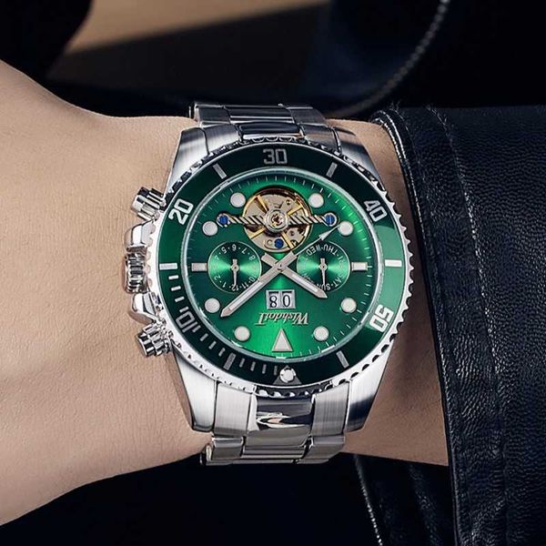 watch wrist swiss mechanical men's fully automatic brand hollow luminous waterproof tourbillon steel band men's, Slivery;brown
watch wrist swiss mechanical men's fully automatic brand hollow luminous waterproof tourbillon steel band men's, Slivery;brown