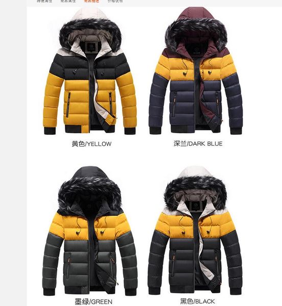 winter warm hooded parkas men's jackets coat thick fleece fur collar men windproof down jacket coats men large size shsh2qwx15, Black;brown
winter warm hooded parkas men's jackets coat thick fleece fur collar men windproof down jacket coats men large size shsh2qwx15, Black;brown