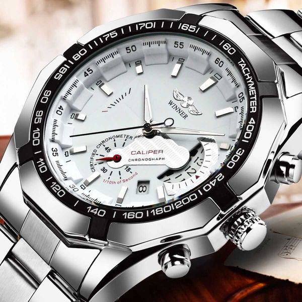 watch wrist winner men's automatic mechanical luminous waterproof fashion business, Slivery;brown
watch wrist winner men's automatic mechanical luminous waterproof fashion business, Slivery;brown