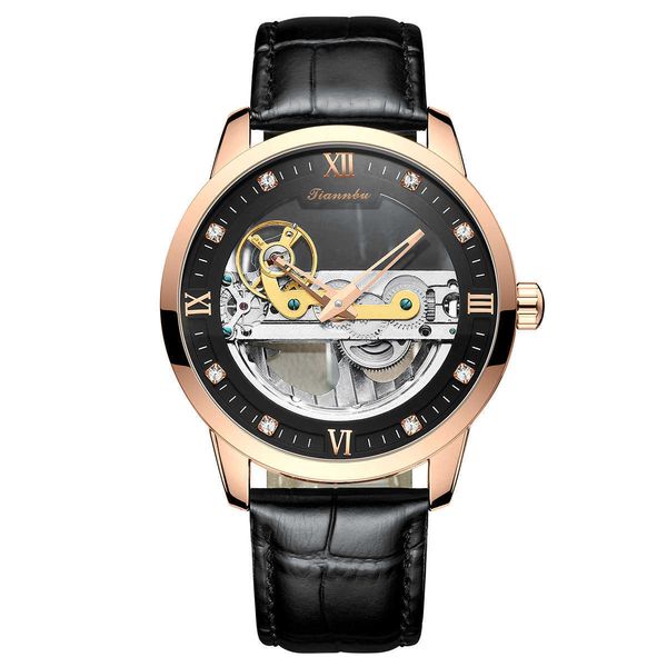 watch wrist tianbo new men's hollow out tourbillon fully automatic mechanical transparent belt sports trend watch, Slivery;brown
watch wrist tianbo new men's hollow out tourbillon fully automatic mechanical transparent belt sports trend watch, Slivery;brown