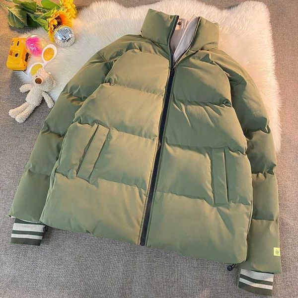 men s down parkas korean fashion puffer jacket winter coats solid color stand colalr cotton padded jackets 221205, Black
men s down parkas korean fashion puffer jacket winter coats solid color stand colalr cotton padded jackets 221205, Black