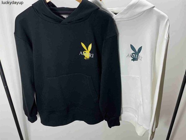 men's hoodies designer sweatshirts amirs co branded rabbit letter fashion loose streetwear hoodie, Black
men's hoodies designer sweatshirts amirs co branded rabbit letter fashion loose streetwear hoodie, Black