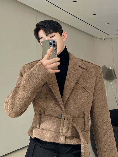 men's down parkas syuhgfa men's wear autumn winter short style solid color woolen thickening jackets loose coat belt single button, Black
men's down parkas syuhgfa men's wear autumn winter short style solid color woolen thickening jackets loose coat belt single button, Black