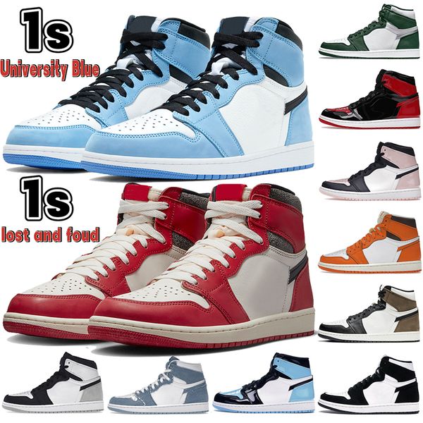 2023 og new jumpman 1 1s basketball shoes retro chicago lost and found university blue patent bred dark mocha starfish bleached coral, Black
2023 og new jumpman 1 1s basketball shoes retro chicago lost and found university blue patent bred dark mocha starfish bleached coral, Black