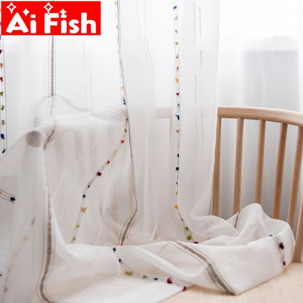 window treatments# nordic vertical colorful stereoscopic embroidered line sheer drape screens tulle curtains for living room custom wp263#50
window treatments# nordic vertical colorful stereoscopic embroidered line sheer drape screens tulle curtains for living room custom wp263#50