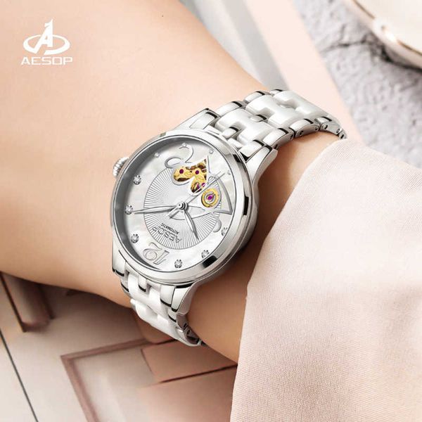 watch wrist aesop direct sale full-automatic mechanical ceramic band with diamond inlaid for women 9061, Slivery;brown
watch wrist aesop direct sale full-automatic mechanical ceramic band with diamond inlaid for women 9061, Slivery;brown
