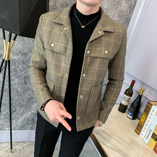 men's wool blends men plaid jacket winter korean fashion casual slim thicken warm woolen jacket men's clothing jacket s5xl 221205, Black
men's wool blends men plaid jacket winter korean fashion casual slim thicken warm woolen jacket men's clothing jacket s5xl 221205, Black