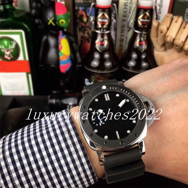 47mm mens watch ceramic bezel carbon fiber black rubber strap pam transparent back asia automatic movement mechanical watches sapphire glass, Slivery;brown
47mm mens watch ceramic bezel carbon fiber black rubber strap pam transparent back asia automatic movement mechanical watches sapphire glass, Slivery;brown