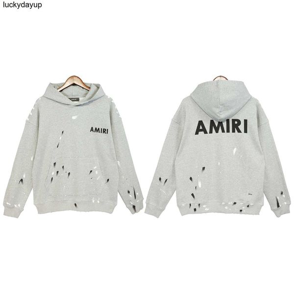 men's hoodies designer sweatshirts sweater amirs speckle letter print small sweater fashion brand hooded, Black
men's hoodies designer sweatshirts sweater amirs speckle letter print small sweater fashion brand hooded, Black