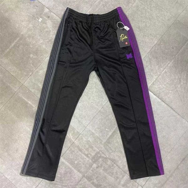 men's pants needles sweatpants men women doubor side stripe butterfly embroidery patchwork ribbon awge pants joggers track trousers t22, Black
men's pants needles sweatpants men women doubor side stripe butterfly embroidery patchwork ribbon awge pants joggers track trousers t22, Black
