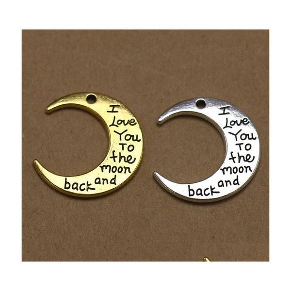 charms 50pcs alloy charms pendant jewelry making sier golden i love you to the moon and back diy findings 918 d3 drop delivery compon dhp8w, Bronze;silver
charms 50pcs alloy charms pendant jewelry making sier golden i love you to the moon and back diy findings 918 d3 drop delivery compon dhp8w, Bronze;silver
