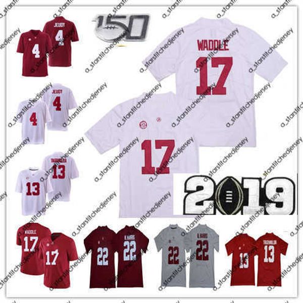 american college football wear 2019 alabama crimson tide 17 jaylen waddle 13 tua tagovailoa ncaa 150th jersey 4 jerry jeudy hurts ridley naj, Black
american college football wear 2019 alabama crimson tide 17 jaylen waddle 13 tua tagovailoa ncaa 150th jersey 4 jerry jeudy hurts ridley naj, Black