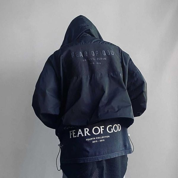 fear god 6th season 6 main line pasted nylon hooded submachine jacket high street jacket men, Black
fear god 6th season 6 main line pasted nylon hooded submachine jacket high street jacket men, Black