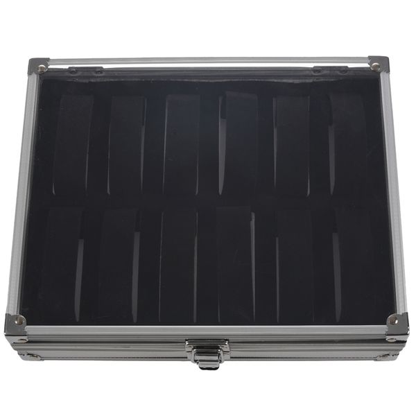 watch boxes cases useful aluminium es 12 grid slots jewelry es display storage square case suede inside rectangle holder 221205, Black;blue
watch boxes cases useful aluminium es 12 grid slots jewelry es display storage square case suede inside rectangle holder 221205, Black;blue