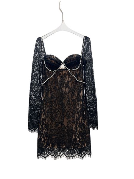 autumn and winter new cotton soft lace diamond lady temperament lace dress, Black;gray
autumn and winter new cotton soft lace diamond lady temperament lace dress, Black;gray