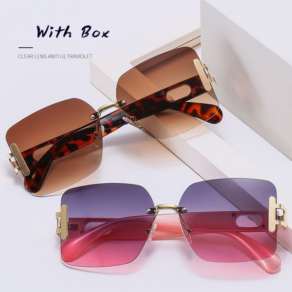 2023 fashion classic frameless discoloration womens polarizing sunglasses big square goggle frame eyeglasses outdoor shades lady sun glasses, White;black
2023 fashion classic frameless discoloration womens polarizing sunglasses big square goggle frame eyeglasses outdoor shades lady sun glasses, White;black