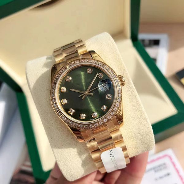 original box certificate 18k gold president male watches day date diamonds green dial watch men stainless diamond bezel automatic wristwatch, Slivery;brown
original box certificate 18k gold president male watches day date diamonds green dial watch men stainless diamond bezel automatic wristwatch, Slivery;brown
