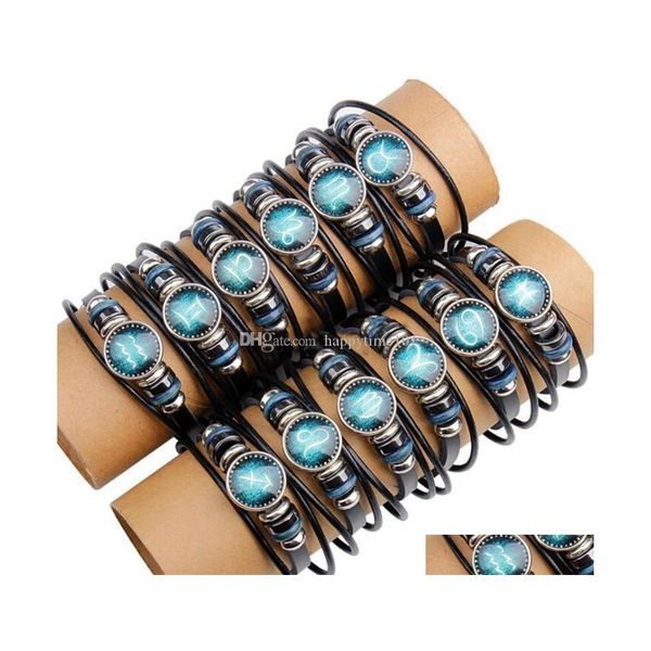 chain adjustable twee constellations leather bracelets fashion handwoven beads diy retro zodiac bracelet for women and men gift drop dhgla, Black
chain adjustable twee constellations leather bracelets fashion handwoven beads diy retro zodiac bracelet for women and men gift drop dhgla, Black