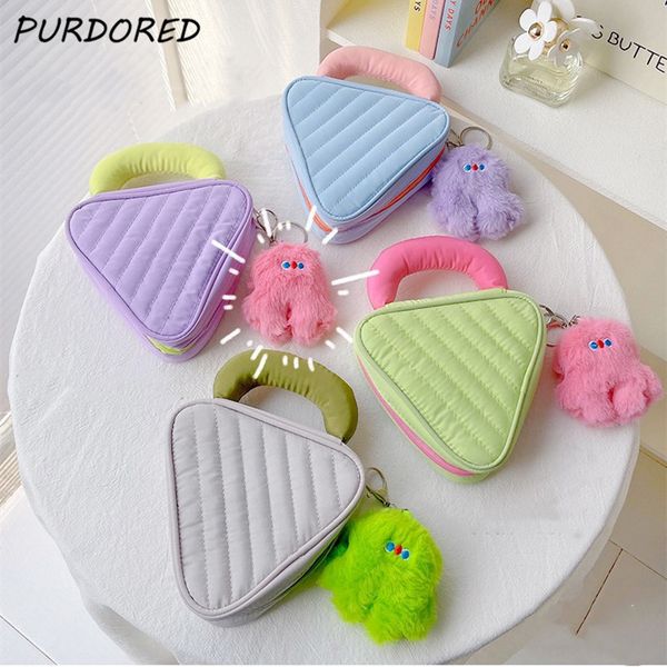 s cases purdored 1 pc mini triangle makeup for women zipper travel lipstick cosmetic with small pendant nylon girl toiletry bag 221205
s cases purdored 1 pc mini triangle makeup for women zipper travel lipstick cosmetic with small pendant nylon girl toiletry bag 221205