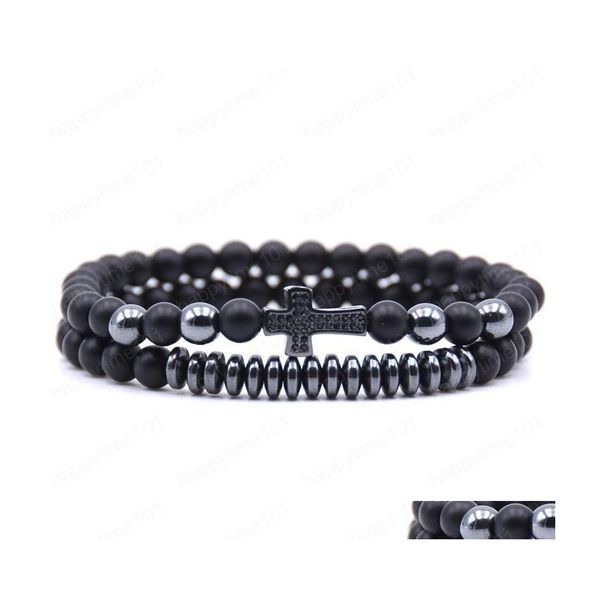 beaded fashion handmade 6mm natural black beads bracelet 4 colors metal cross charm 2pcs/set drop delivery jewelry brace dhqjk
beaded fashion handmade 6mm natural black beads bracelet 4 colors metal cross charm 2pcs/set drop delivery jewelry brace dhqjk