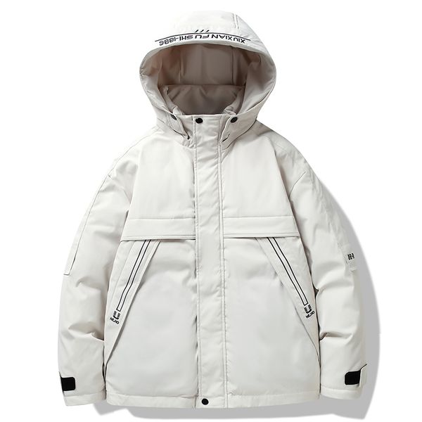 men's down parkas parka coat men white duck down winter warm jacket trend hooded jacket couple wear fashion thickening waterproof jacke, Black
men's down parkas parka coat men white duck down winter warm jacket trend hooded jacket couple wear fashion thickening waterproof jacke, Black