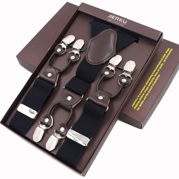 suspenders men's suspenders 6clips fashion braces leather casual suspensorios adjustable belt strap tirantes 221205, Black;white
suspenders men's suspenders 6clips fashion braces leather casual suspensorios adjustable belt strap tirantes 221205, Black;white