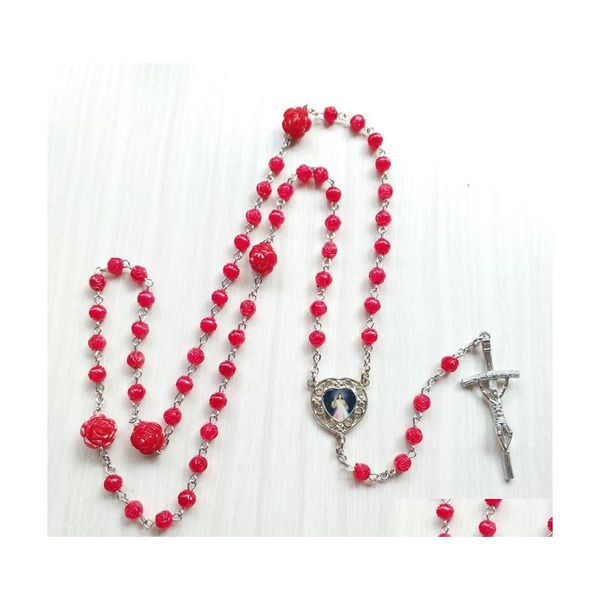 pendant necklaces religious jewelry acrylic red rose rosary necklace for women wedding gifts drop delivery necklaces pendants dhztu, Silver
pendant necklaces religious jewelry acrylic red rose rosary necklace for women wedding gifts drop delivery necklaces pendants dhztu, Silver