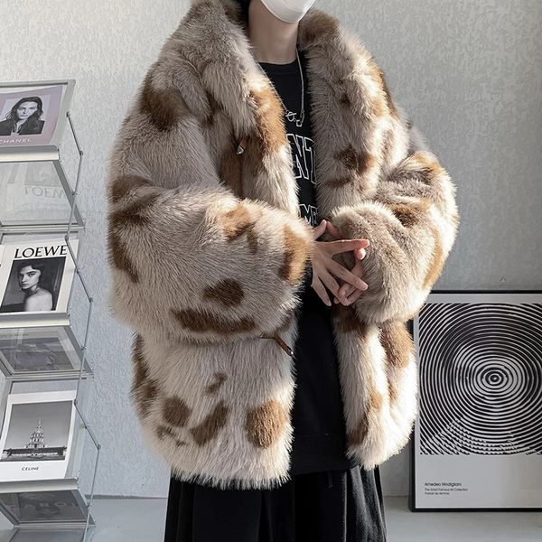 men's fur imitation fox hooded coat thicken fashion faux fur warm luxury jacket winter loose male casual parkas outwear, Black
men's fur imitation fox hooded coat thicken fashion faux fur warm luxury jacket winter loose male casual parkas outwear, Black
