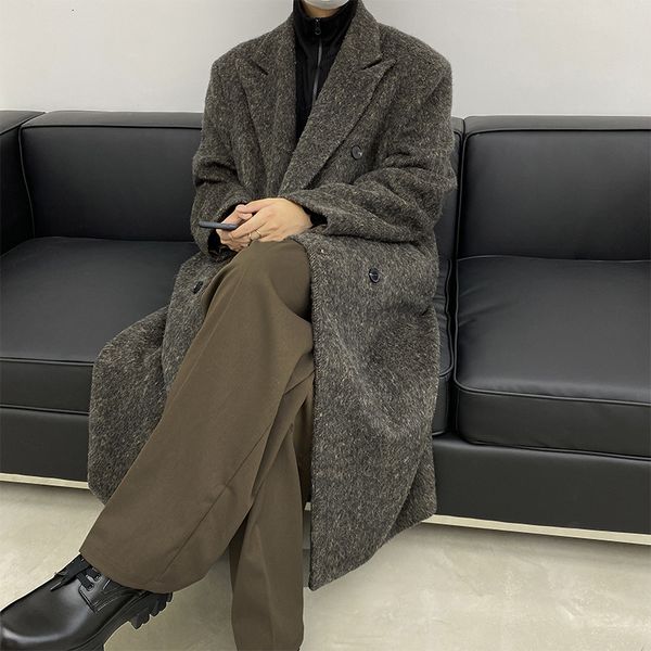 men's wool blends winter thick long woolen coat men warm fashion oversized woolen coat men korean loose woolen trench coat mens overcoa, Black
men's wool blends winter thick long woolen coat men warm fashion oversized woolen coat men korean loose woolen trench coat mens overcoa, Black