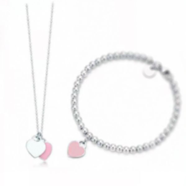 fashion jewelry luxury heart bracelets necklace set designers beaded strands pink red bule bracelet for women anniversary s925 trendy gift g, Silver
fashion jewelry luxury heart bracelets necklace set designers beaded strands pink red bule bracelet for women anniversary s925 trendy gift g, Silver