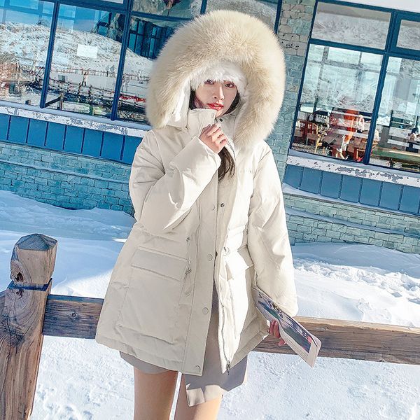 women's down parkas jacket women's highend fashion winter white duck down short korean version parka thickened fur collar 221205, Black
women's down parkas jacket women's highend fashion winter white duck down short korean version parka thickened fur collar 221205, Black