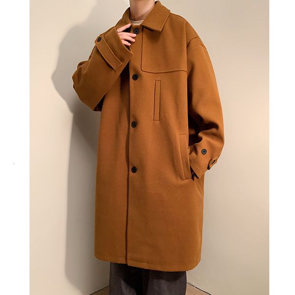 men's wool blends winter thick woolen coat men warm fashion oversize long woolen coat men korean loose thickening woolen trench coat me, Black
men's wool blends winter thick woolen coat men warm fashion oversize long woolen coat men korean loose thickening woolen trench coat me, Black