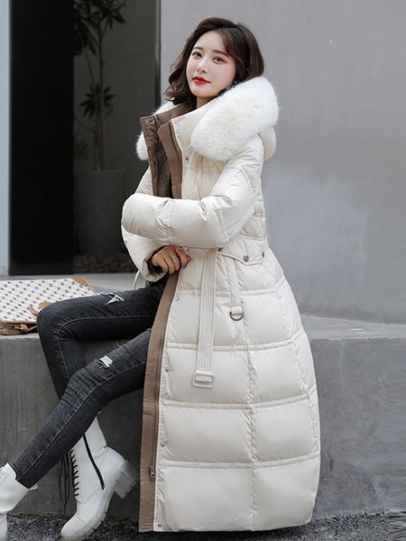 women's down parkas fmfssom winter women zipper loose long cotton fashion casual female large fur collar patchwork coat outwear with be, Black
women's down parkas fmfssom winter women zipper loose long cotton fashion casual female large fur collar patchwork coat outwear with be, Black