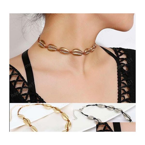 chokers metal shell choker necklace sier gold designer fashion jewelry women drop delivery necklaces pendants dhdgr, Golden;silver
chokers metal shell choker necklace sier gold designer fashion jewelry women drop delivery necklaces pendants dhdgr, Golden;silver