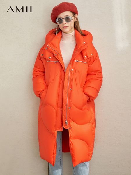 women's down parkas amii fashion 90 white duck thick coat winter women casual hooded solid loose female long jacket 11940488 221205, Black
women's down parkas amii fashion 90 white duck thick coat winter women casual hooded solid loose female long jacket 11940488 221205, Black