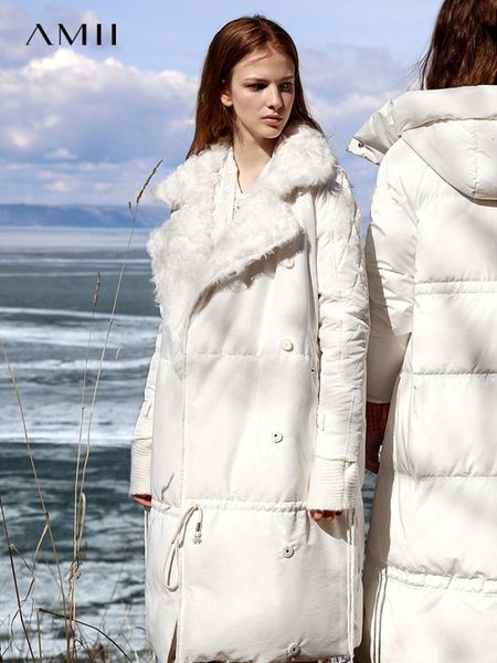 women's down parkas amii minimalist white duck jacket winter women lapel solid female thick long coat 11980077 221205, Black
women's down parkas amii minimalist white duck jacket winter women lapel solid female thick long coat 11980077 221205, Black