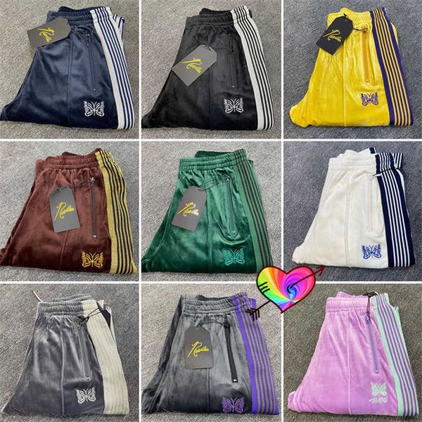 men's pants 2021 velvet needles pants men women embroidered butterfly awge needles sweatpants grey straight trousers t221205, Black
men's pants 2021 velvet needles pants men women embroidered butterfly awge needles sweatpants grey straight trousers t221205, Black