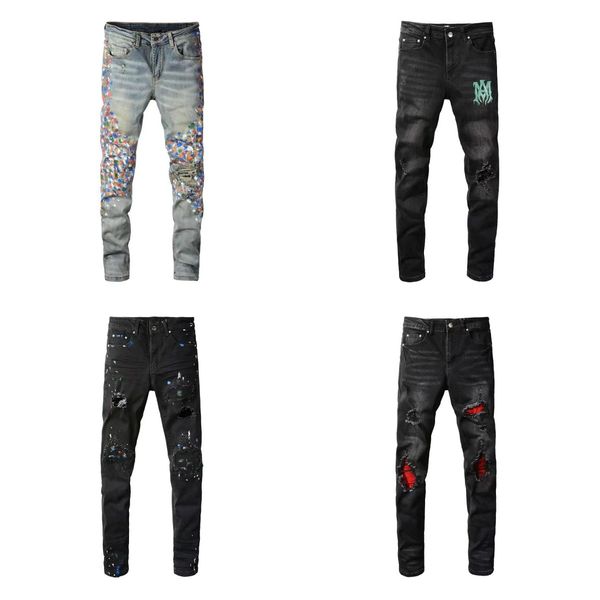 2022ss new mens jeans european designer jeans american brand cycling hip-hop cotton black slim feet hand drawn high street loose fit size 30, Blue
2022ss new mens jeans european designer jeans american brand cycling hip-hop cotton black slim feet hand drawn high street loose fit size 30, Blue
