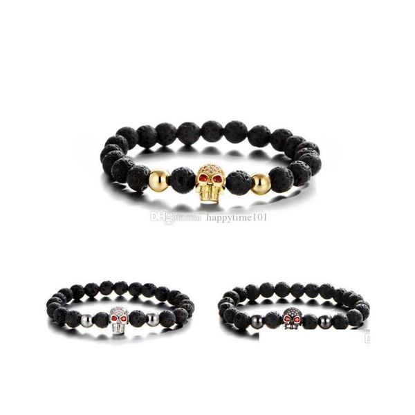beaded fashion 8mm lava stone red eyes diamond skl bracelet reiki healing ncing round beads gothic drop delivery jewelry brace dhkj1, Black
beaded fashion 8mm lava stone red eyes diamond skl bracelet reiki healing ncing round beads gothic drop delivery jewelry brace dhkj1, Black