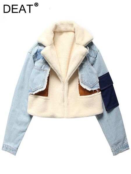 women s down parkas deat leisure full sleeve wool liner wde waisted turn collar women slim patchwork woolen coat autumn td659 221205, Black
women s down parkas deat leisure full sleeve wool liner wde waisted turn collar women slim patchwork woolen coat autumn td659 221205, Black