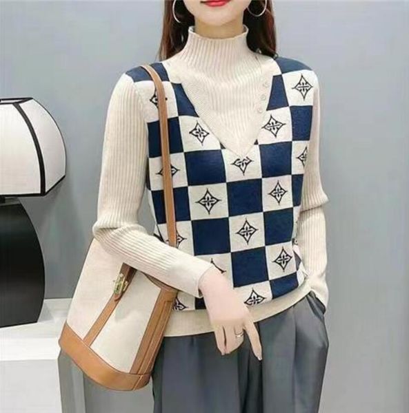 women's sweaters fashion half high collar spliced fake two pieces sweaters puff new loose commute pullovers casual, White;black
women's sweaters fashion half high collar spliced fake two pieces sweaters puff new loose commute pullovers casual, White;black