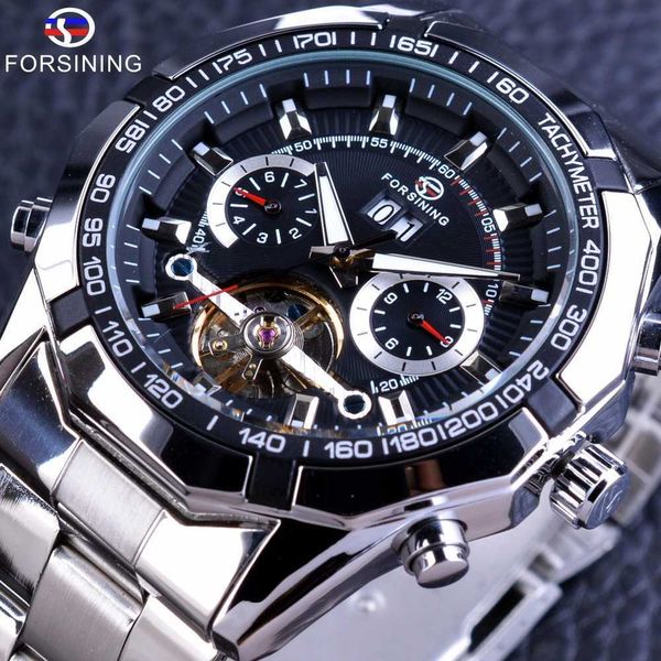 watch wrist forcing tourbillon men's fully automatic mechanical watch date steel band male, Slivery;brown
watch wrist forcing tourbillon men's fully automatic mechanical watch date steel band male, Slivery;brown
