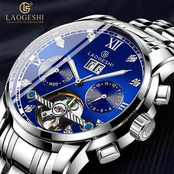 watch wrist swiss laogeshi fashion business men's watch multifunctional tourbillon calendar automatic mechanical, Slivery;brown
watch wrist swiss laogeshi fashion business men's watch multifunctional tourbillon calendar automatic mechanical, Slivery;brown
