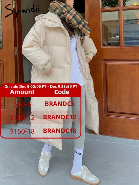 women s down parkas syiwidii long winter puffer jacket women thicken warm bubble coat oversized outerwear korean autumn casual jackets 22120, Black
women s down parkas syiwidii long winter puffer jacket women thicken warm bubble coat oversized outerwear korean autumn casual jackets 22120, Black
