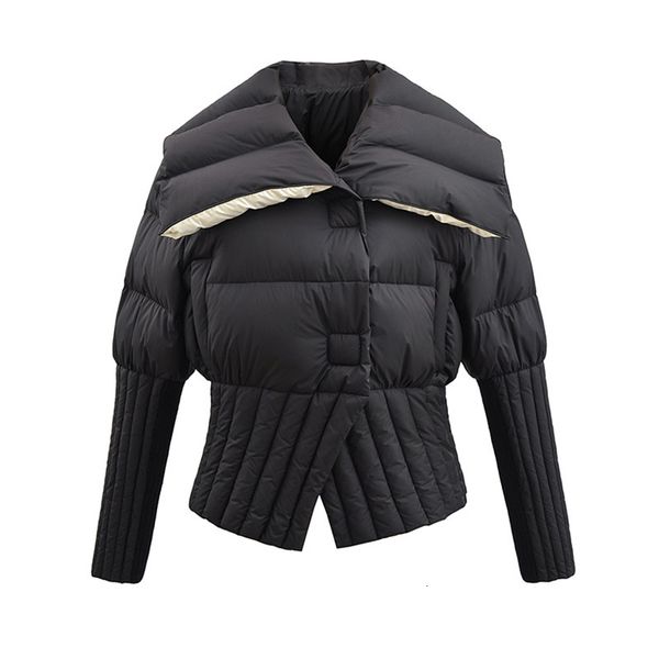 women's down parkas lady fashion coats white goose thick and warm crop jacket ha5237 221205, Black
women's down parkas lady fashion coats white goose thick and warm crop jacket ha5237 221205, Black