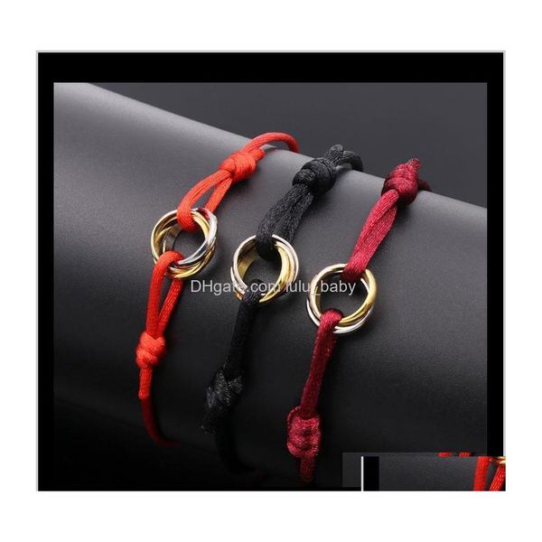 charm bracelets charm drop delivery 2021 316l stainless steel trinity ring string bracelet three rings hand strap couple bracelets f otyze, Golden;silver
charm bracelets charm drop delivery 2021 316l stainless steel trinity ring string bracelet three rings hand strap couple bracelets f otyze, Golden;silver