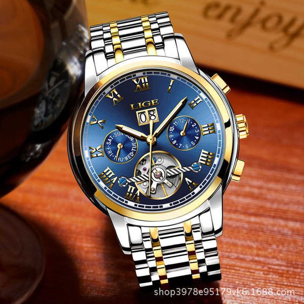 watch wrist lige new tourbillon multi function automatic mechanical men's waterproof sports watch, Slivery;brown
watch wrist lige new tourbillon multi function automatic mechanical men's waterproof sports watch, Slivery;brown